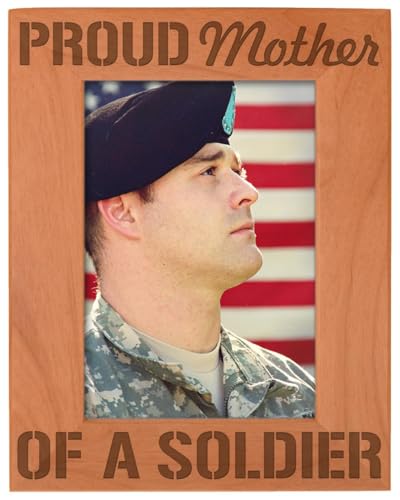 ThisWear Proud Mother of a Soldier Wood Frame - Portrait 5x7 - color: Mother, size: 5x7 Photo - Portrait