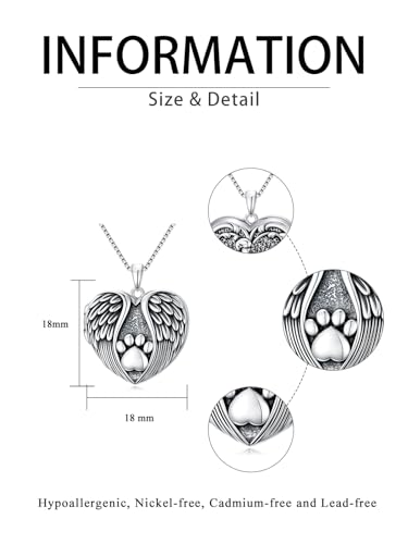 Poiuy Heart Locket Necklace for Women Photo Locket Necklace Gifts For Women | That Holds Pictures Locket Jewelry Anniversary Birthday Christmas Memento Gifts for Mom Daughter Women Girlfriend Sister - style: 05-paw print