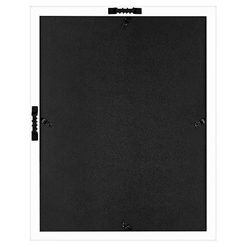 Americanflat 11x14 Shadow Box Frame with Shatter-Resistant Glass - Silhouette Collection - Large Shadow Box Display Case for Tabletop and Wall Display - White with Soft Felt Back | Shatter-resistant glass, 1.5 inch interior depth, hangs vertical or horizo