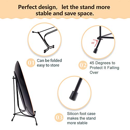 LIONWEI LIONWELI 4inch(2pack) Upgraded Anti-Slip Iron Plate Display Stand Black Easel Display Stand Photo Holder Stand,Displays Picture Frames, Decorative Plates, and Artworks - size: 4inch(2pack)