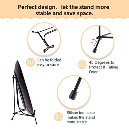 LIONWEI LIONWELI 4inch(2pack) Upgraded Anti-Slip Iron Plate Display Stand Black Easel Display Stand Photo Holder Stand,Displays Picture Frames, Decorative Plates, and Artworks - size: 4inch(2pack)