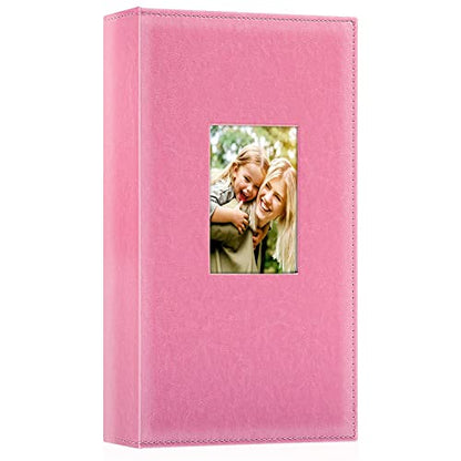 Ywlake Photo Album 4x6 300 Pockets, Leather Photo Albums Holds 300 Horizontal Only Pictures Pink - color: Pink, size: 300 Pockets