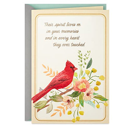 Hallmark Sympathy Card, Cardinal (Their Spirit Lives On) - color: Love Sees Us Through