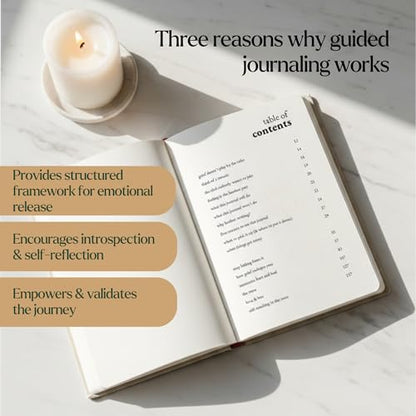 The Messy Grief Journal – Guided Grief Journal for Loss, Healing & Remembrance | Hardcover Bereavement Journal with Writing Prompts for Grief | ... Loss of Loved One | Condolences Gift for Loss - color: Gray