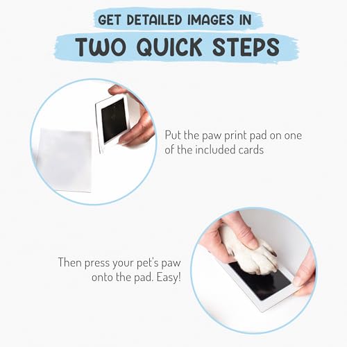 Inkless Paw Print Kit for Dogs | Pet Paw Print Impression Kit | Dog Ink Paw Print Kit | Pet Paw Print Kit | an Easy to Use Paw Print Stamp Pad for Dogs | Contains an Ink Pad for Dog Paw Prints
