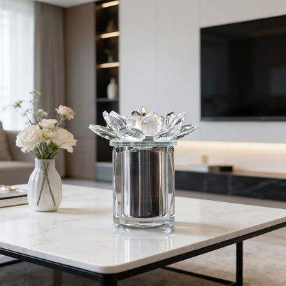 Keepsake urns for Human Ashes Crystal Small urns Cremation Keepsake Photo Urn with Candlestick Sharing Ashes Mini Memorial Urn for Human or Pet to Remember Your Loved One Lost