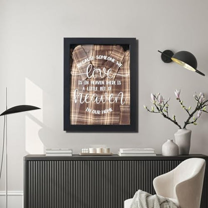 Condolences Clothing Display Case Frame, Memorial Gifts for Loss of Dad | Bereavement Grief Remembrance Sympathy Gifts for loss of Father Loved One Mother Son, Celebration of Life, Black - color: Black
