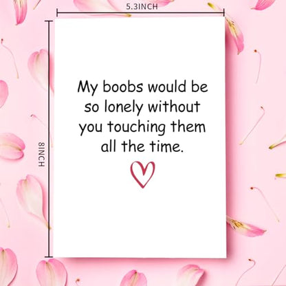 Funny Valentine's Day Card Husband, Dirty Anniversary Card Valentine Gift Love Birthday Valentine's Day Cards For Husband Boyfriend, Sexy Birthday Card Gift for Him, Adult Valentines Day Card Men - color: #2
