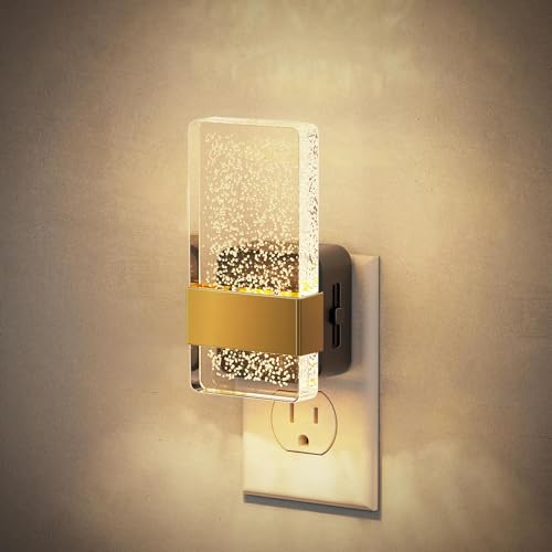 JandCase Night Lights Plug into Wall, Dusk to Dawn Sensor - color: Gold-3000K, size: 1 Pack