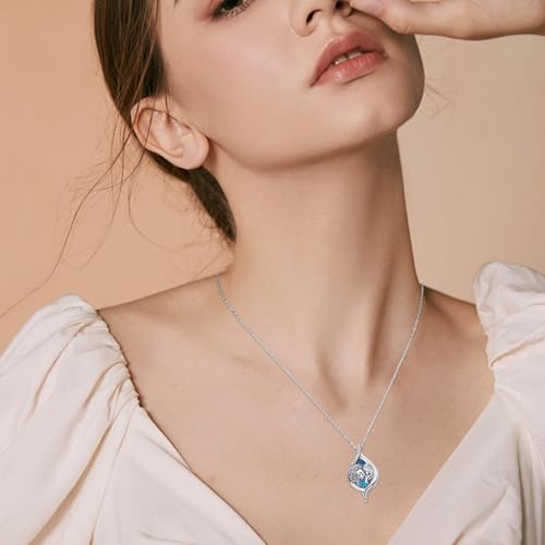 Cremation Jewelry for Ashes 925 Sterling Silver Memorial Pendant Urn Necklaces for Ashes Necklace for Women - style: Lion Urn Necklace