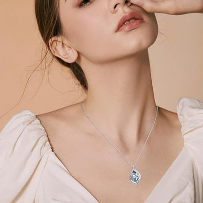 Cremation Jewelry for Ashes 925 Sterling Silver Memorial Pendant Urn Necklaces for Ashes Necklace for Women - style: Lion Urn Necklace