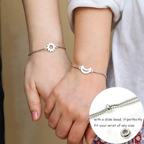 RZKING Bracelet For Women, Birthday Thank You Inspirational Gifts For Women - style: Sun Moon