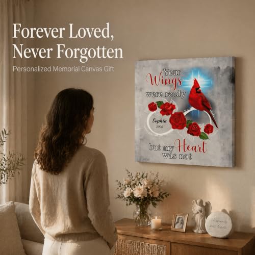 KiKiLuna Personalized Memorial Canvas Wall Art - color: Design 3