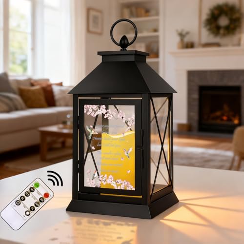Memorial Candle Lantern with Flickering LED Candle and Remote Control Bereavement Sympathy Gifts in Memory for Loss of Sister Remembrance Gift (Sister) - color: Sister