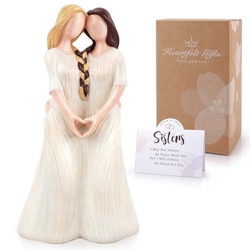 Sister Gifts from Sister, Sister Birthday Gifts for Women, Sister Figurines - color: White-sister
