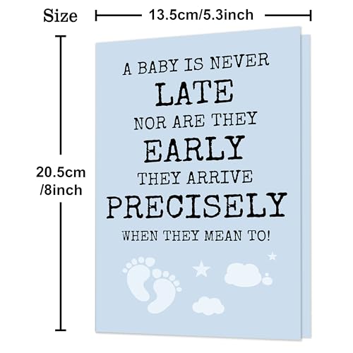 IDU New Baby Card, Baby Shower Card, Pregnancy Encouragement Cards, Newborn Congratulations Cards Gifts for Expecting Mom Parents Friend Sister Daughter - style: ZN396