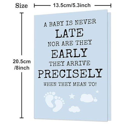 IDU New Baby Card, Baby Shower Card, Pregnancy Encouragement Cards, Newborn Congratulations Cards Gifts for Expecting Mom Parents Friend Sister Daughter - style: ZN396