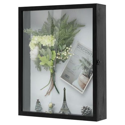 Muzilife 16x20 Large Shadow Box Pine Wood Picture Frame, 3.94 Deep, Black - color: Black, size: 16"x20"