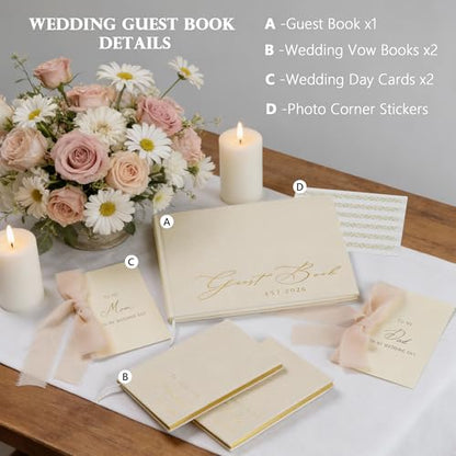 LITIVY Wedding Guest Book and Vow Book 2026