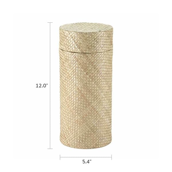 Woven Naturals Palm Tan Scattering Urn for Ashes 200 Cubic inches - color: Palm Tan