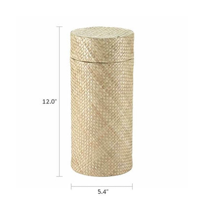 Woven Naturals Palm Tan Scattering Urn for Ashes 200 Cubic inches - color: Palm Tan
