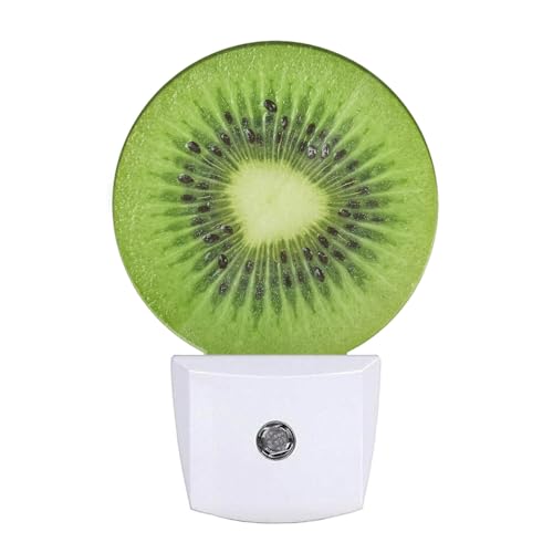 Tropical Kiwi Fruit Night Light Fruits Pattern Night Lights Plug into Wall for Boys Girls, Plug-in Nightlight 0.5W LED Lighting for Stairway Hallway Bedroom - color: Kiwi Fruit