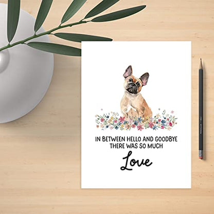 Andaz Press Jumbo Pet Sympathy Card with Envelope, Sorry For Your Loss Card, French Bulldog, Loss Of Pets Dog Grief Bereavement Card with Big Blank Space to Send to Friends, Family, 8.5" x 11", 1-Pack - color: French Bulldog