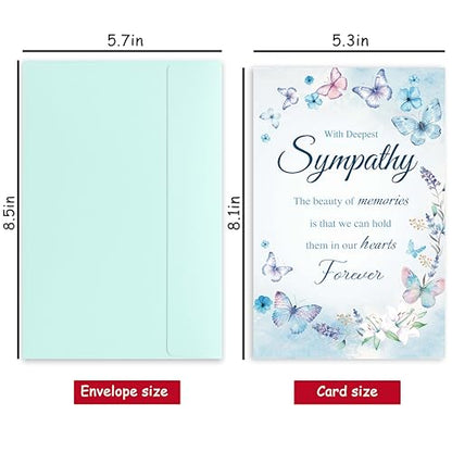 Sympathy Card for Loss of Loved One, Heartfelt Condolence Card, Comforting Bereavement Greeting for Family Friends, Deepest Sympathy Gift Cards with envelopes - color: sympathy card