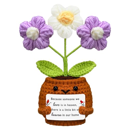 Sympathy Gift Loss of Loved One,White and Purple Daisy,Because Someone - color: White and Purple Daisy, style: Because Someone