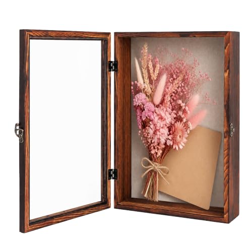 Muzilife 12x16 Rustic Shadow Box Pine Wood Picture Frame, 3.94 Deep, Brown - color: Brown, size: 12"x16"