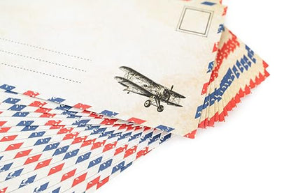 Airmail Letter Set - Make Long Distance Messages Feel More Meaningful - color: 60 PACK AIRMAIL