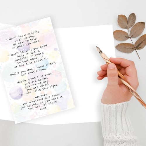ICOOLYI Thinking of You Card, Encouragement Card for Someone Special | Get Well Soon Card with Envelope, Support Card for Husband Wife Friend Family During Difficult Times - color: WY-278