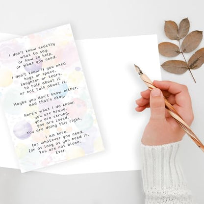 ICOOLYI Thinking of You Card, Encouragement Card for Someone Special | Get Well Soon Card with Envelope, Support Card for Husband Wife Friend Family During Difficult Times - color: WY-278