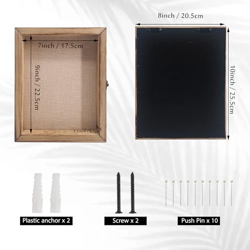 Small Shadow Box Frame 8x10 with Real Glass,Carbonized - color: Wood, size: 8*10