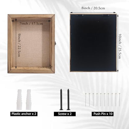 Small Shadow Box Frame 8x10 with Real Glass,Carbonized - color: Wood, size: 8*10