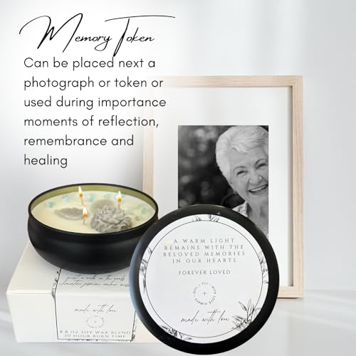 Thinking of You Memorial Candle for Loss of Loved One – Sympathy & Bereavement Gift, Grief Remembrance Candle, Natural Wax Rose, in Loving Memory Condolence Token, Loss of Loved One Gift