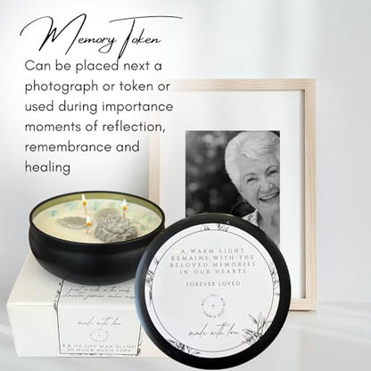 Thinking of You Memorial Candle for Loss of Loved One – Sympathy & Bereavement Gift, Grief Remembrance Candle, Natural Wax Rose, in Loving Memory Condolence Token, Loss of Loved One Gift