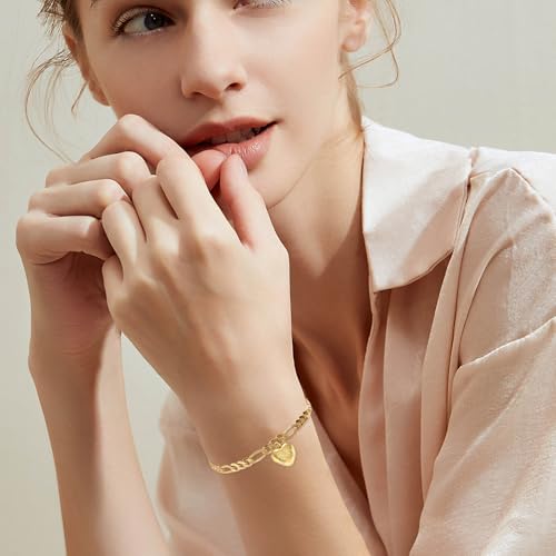 TUGHRA Gold Locket Bracelet for Women, 925 Sterling Silver Heart Photo Bracelet Lockets Memorial Keepsake Jewelry Gift for Mom, Wife, Daughter Mother's Day Birthday - style: B-Butterfly