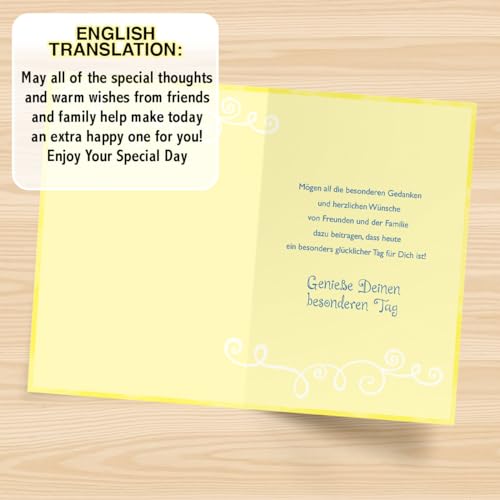 Designer Greetings German Language Happy Birthday Cards 6 Pack | Boxed Card Set, Matching Envelopes - style: 6 PK German Birthday - Eiskaffee