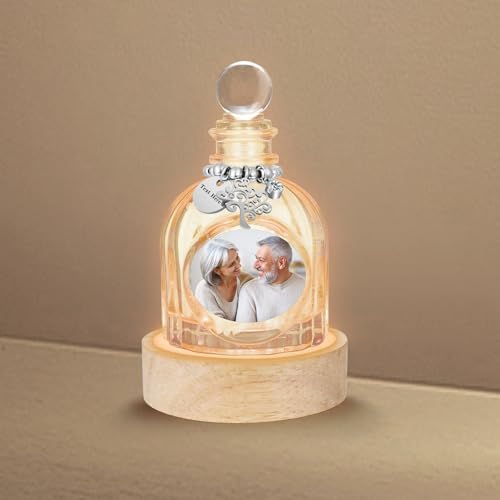 Photo Customized Memorial Urn for Ashes - Glass Picture Keepsake with Optional LED Base - Small Cremation Urn for Human Ashes - Decorative Urn Memory Box - color: Medium Photo Customize