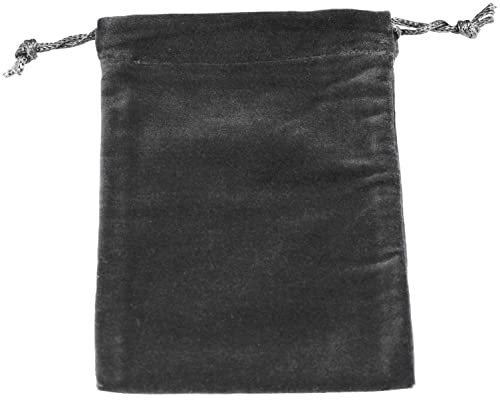 Small Gray Velvet Cremains Bag for Ashes - Small Size 5"L x 7"H - for Holding 20 Cubic Inches of Pet or Human Cremains - Includes Plastic Bag for Ashes - color: Gray, size: Small
