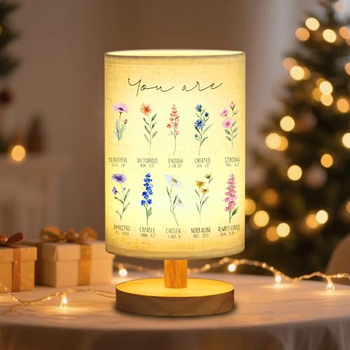 WSYEAR Christian Gifts for Women, Christian Table Lamp with Flowers, Birthday Gifts for Women, Inspirational, Religious Gifts for Sister, Friend, Daughter, Mom - color: Flower