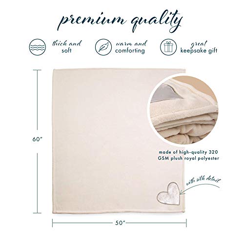 Pavilion Gift Company 19501 Comfort Blanket - in Loving Memory Thick Warm 320 GSM Royal Plush Throw Blanket - style: In Loving Memory