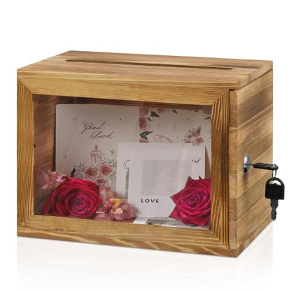 Wedding Card Box, Wooden Keepsake Card Box for Party, Bridal Shower