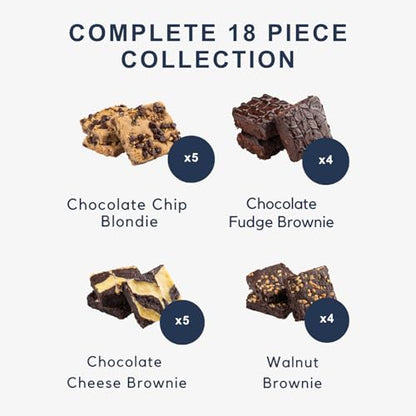 Thank You Gift Baskets - 18 Individually Wrapped Brownies Freshly Baked in a Variety of Flavors - Dulcet's Signature Flavored Fudge Brownies - Gift Box Comes with Thank You Card - style: Thank You