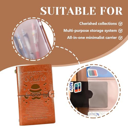 Memorial Gifts for Loss of Father 136 Page Refillable Leather Journal Gift
