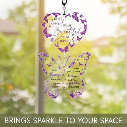 Mother Daughter Ornament - Christmas Birthday Valentines Gift from Mom Dad - color: 19 - Daughter Butterfly
