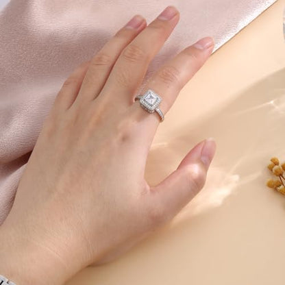 925 Sterling Silver Cremation Urn Ring for Women Memorial Ashes Keepsake Jewelry to Honor Loved Ones - color: CZ