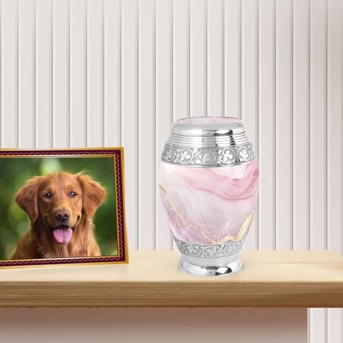 Blush Pink Large Urn for Human Ashes - color: Blush Pink Classic, size: 10 Inch - Pack of 1