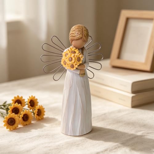 Thinking of You Encouragement Gift for Women,New Beginnings Sunflower Gifts | Inspirational Gifts for Women, Sculpted Hand-Painted Self Care Mental Health Gifts Figurine - color: Encouragement Gift